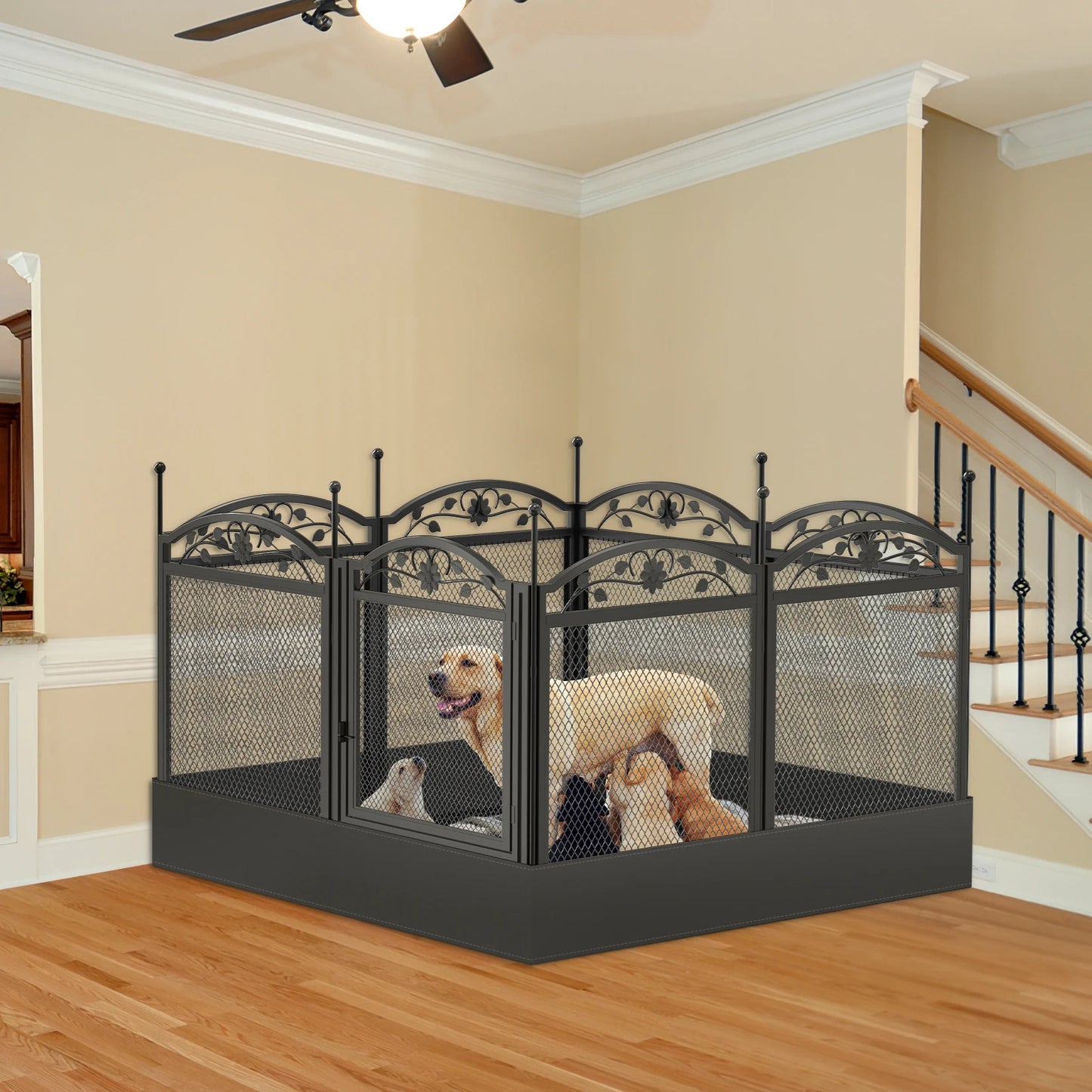 8 Panels Heavy Duty Dog Playpen Outdoor Indoor Fence Pad