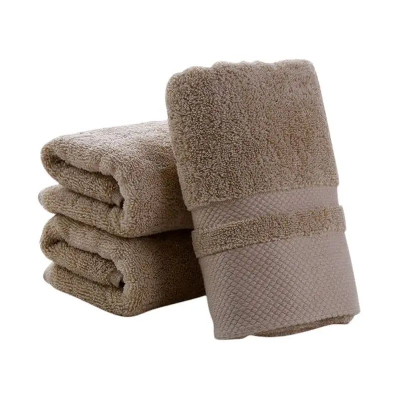 Three or Six Thickened Soft Cotton Bath Towels Sets 34x75cm