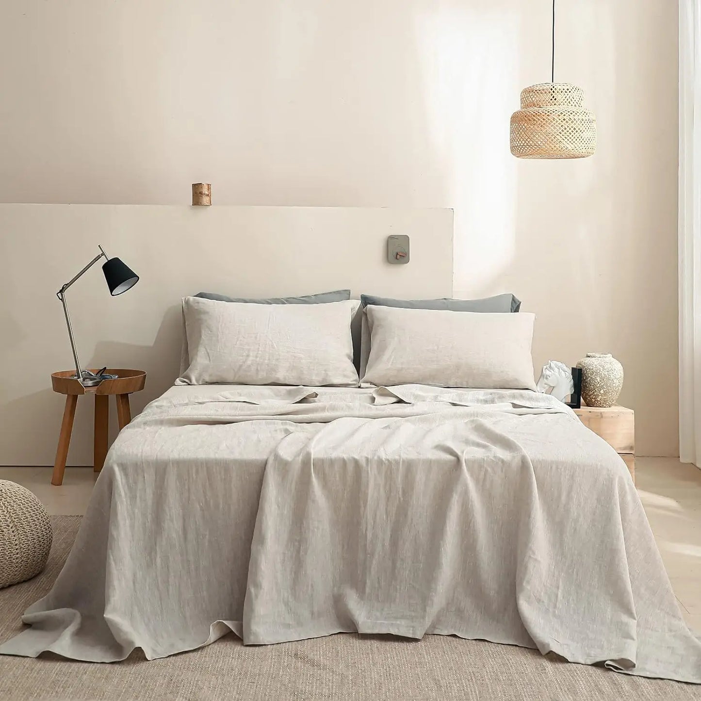 Simple Opulence 3 4 Piece Bed Linen Sheet Set French Flax