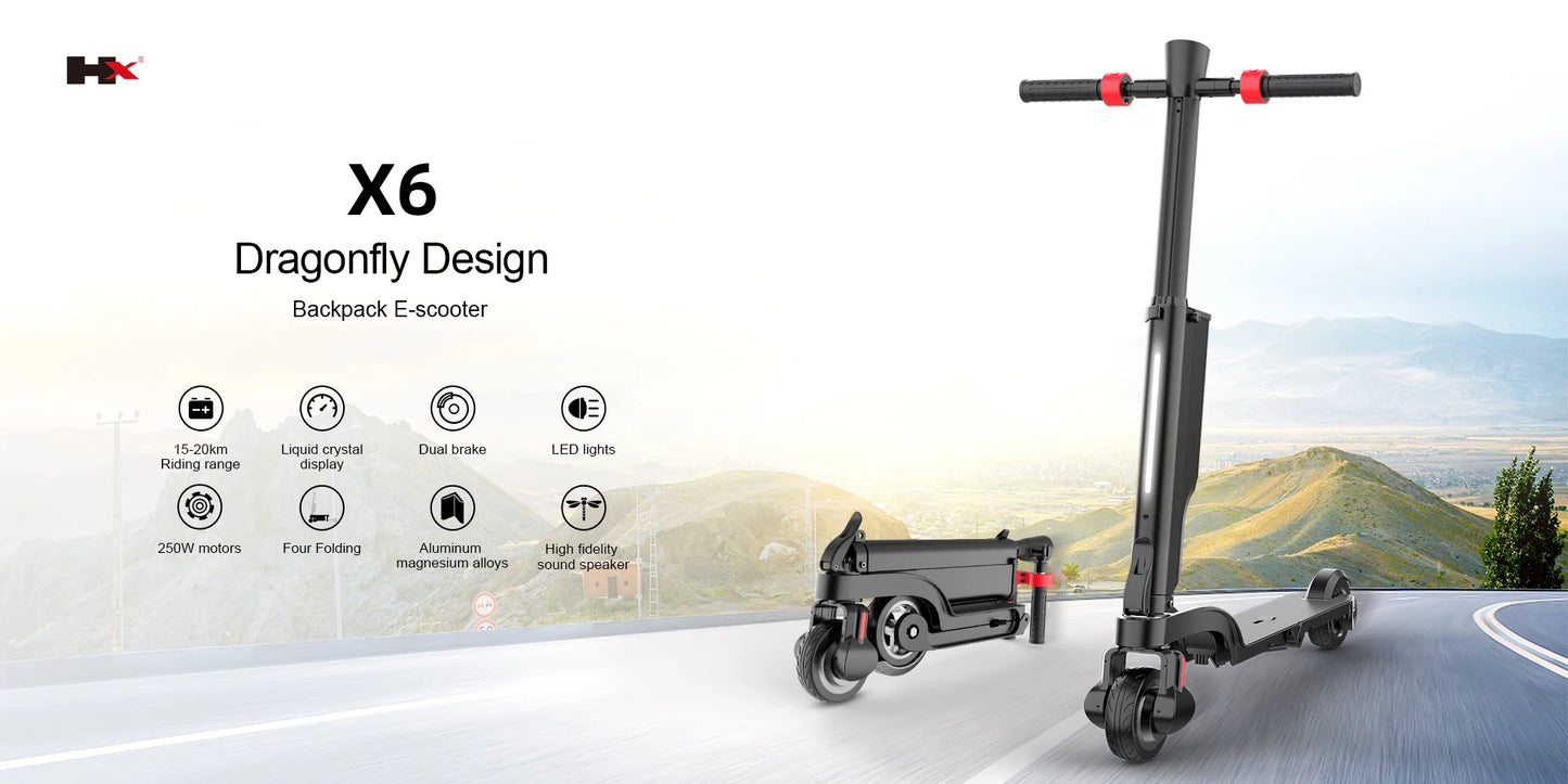 HX Foldable Electric Scooter 350W 25kmh 36V For Adults