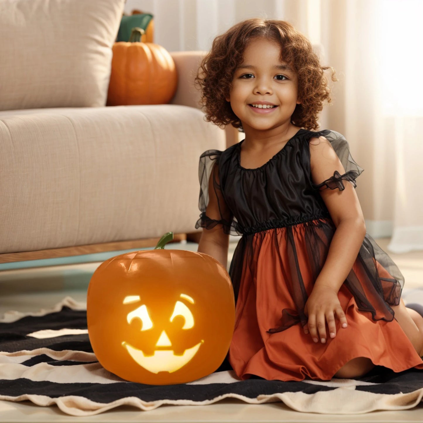 Halloween Singing Pumpkin With Built In Video Projector Speaker Animated Decor