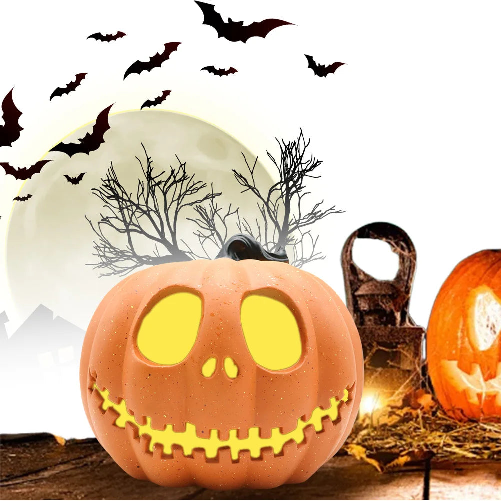 Halloween Pumpkin LED Lamp Creative Lantern Decoration Flashing Ghost Festival Indoor Garden Decor