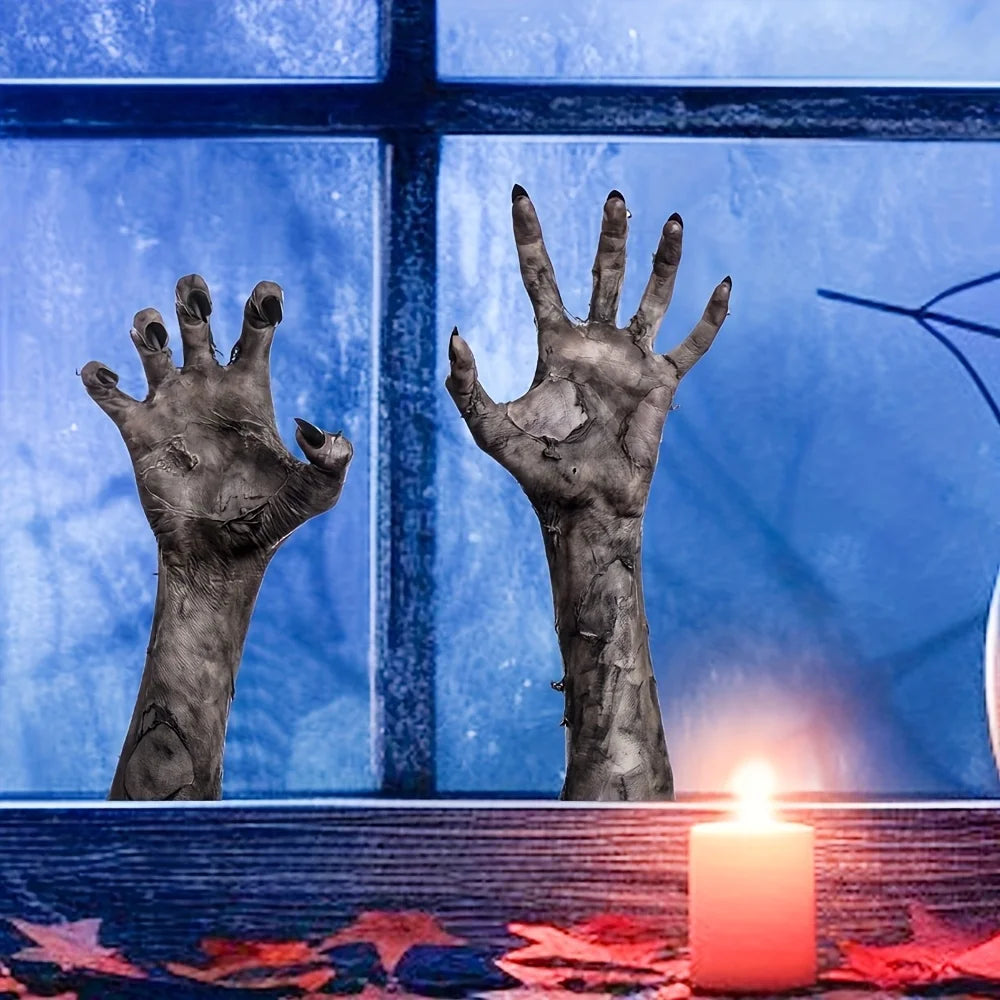 Ghostly Window Stickers Halloween Zombie Wall Stickers Matte Self Adhesive Suitable for Home Office Bedroom