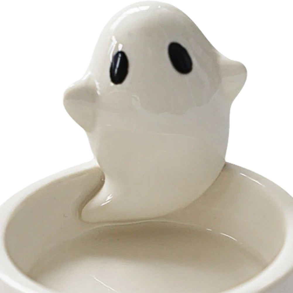 Tealight Candle Holder Ceramic Ghost Cute Halloween Decor