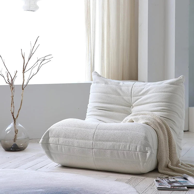 Velvet Teddy Bean Bag Sofa Floor Lounge Chair Foam Filled