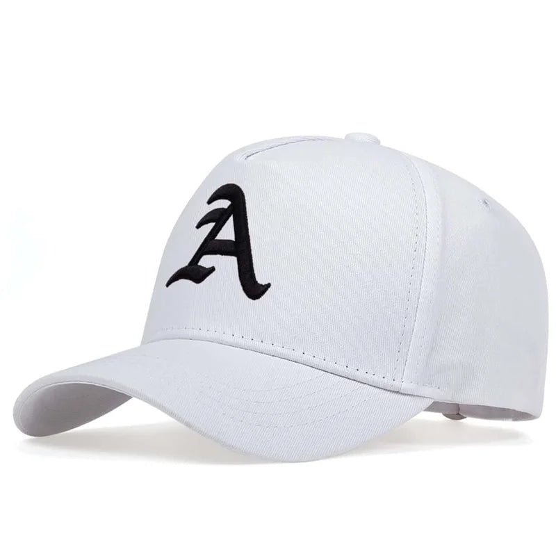Unisex A Letter Embroidered Baseball Cap Outdoor Adjustable Sun Protection Hat