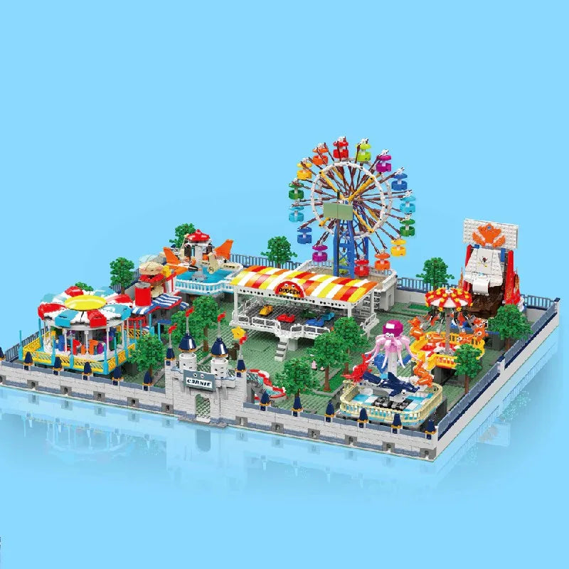 5220 Pieces Amusement Park Building Blocks Ferris Wheel Carousel Modular Set