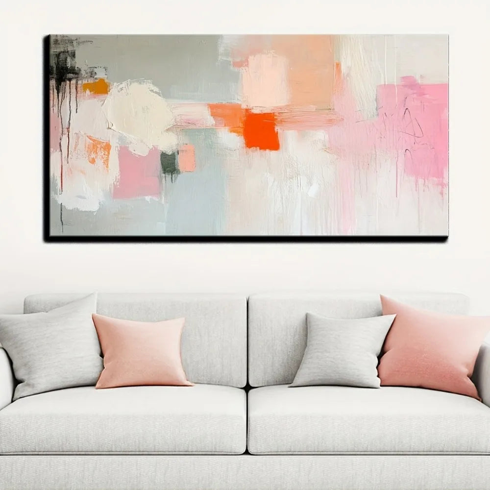 Abstract Canvas Wall Art Modern Painting With 1.5 Inch Pine Wood Frame