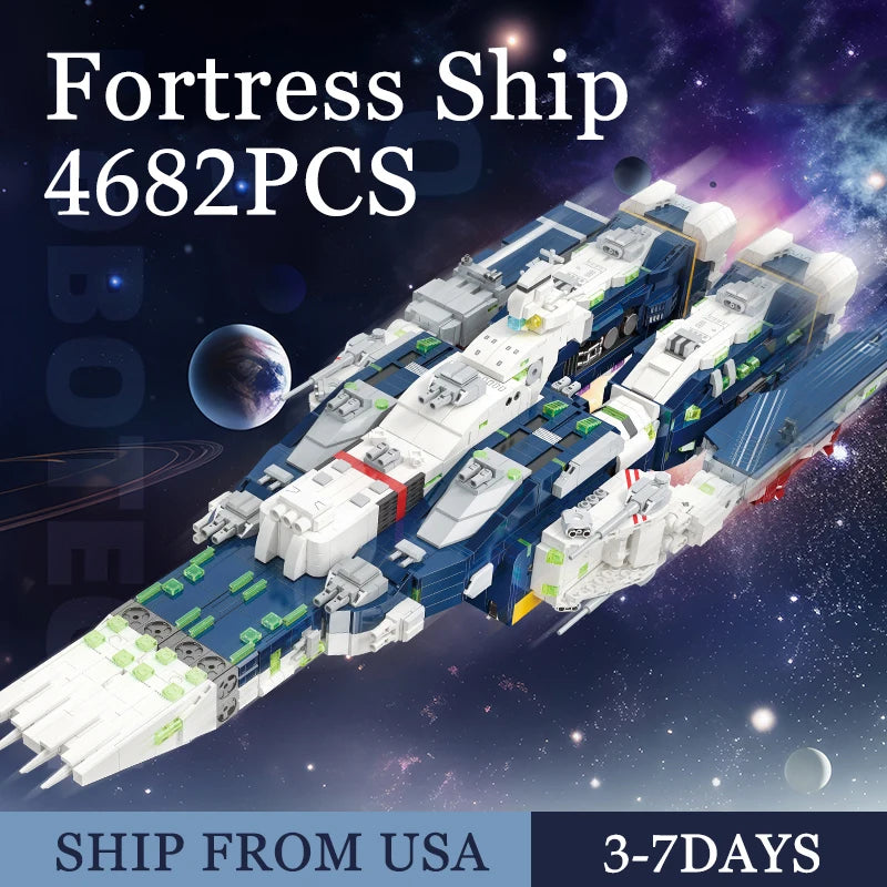 4682 PCS Fortress Ship Building Blocks Robotech Warship Mecha Model Toys