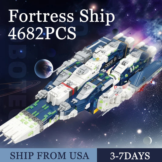 4682 PCS Fortress Ship Building Blocks Robotech Warship Mecha Model Toys