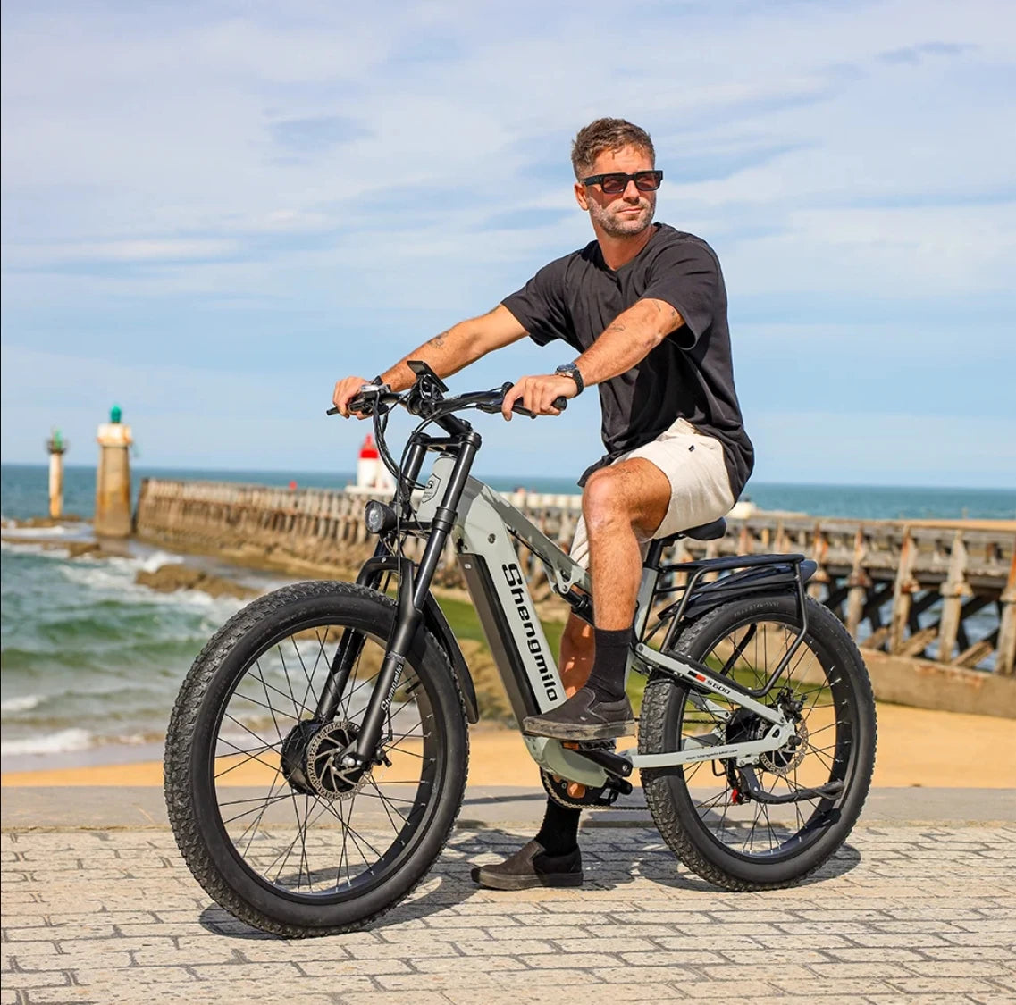 Shengmilo S600 26 Inch Electric Mountain Bike 2000W Dual Motor Fat Tire 17.5Ah