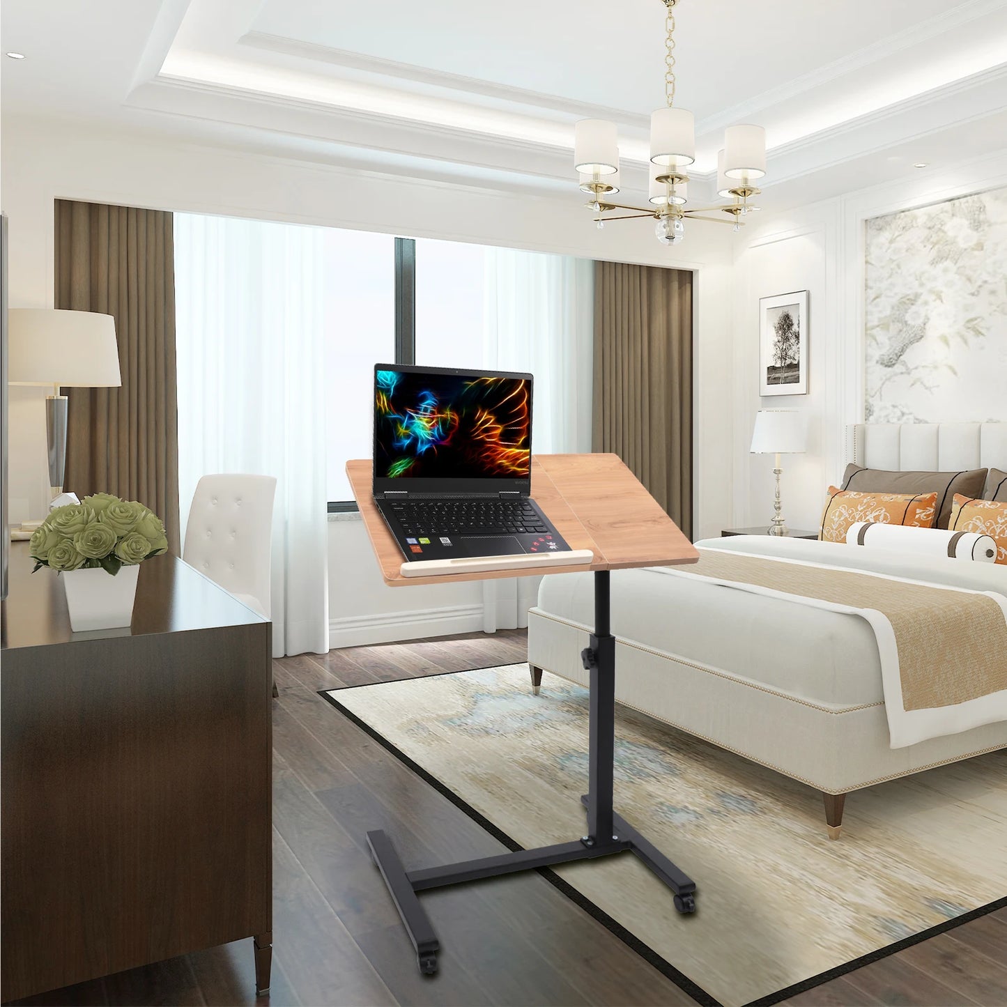 Adjustable Laptop Desk 360 Degree Rotating Tabletop Stand