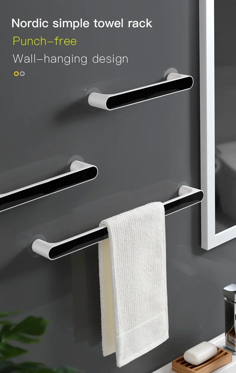 Self Adhesive Wall Mounted Towel Rack Bar Kitchen Organizer