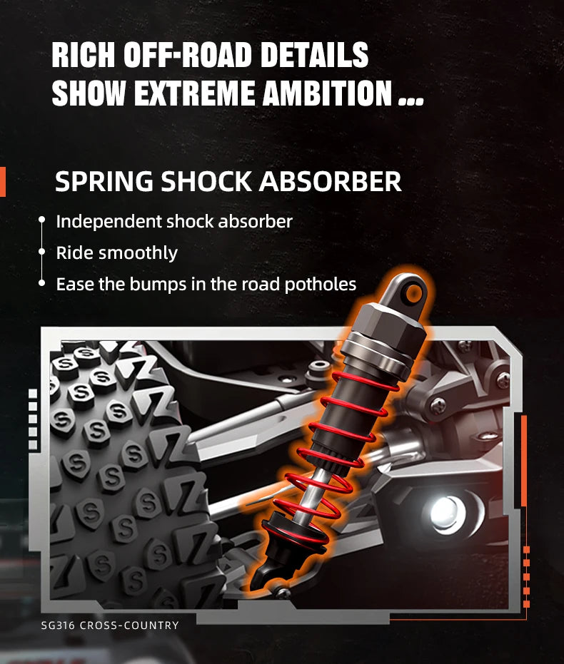 Teeggi SG116 Max 1 16 High Speed Drift RC 4WD Monster Truck