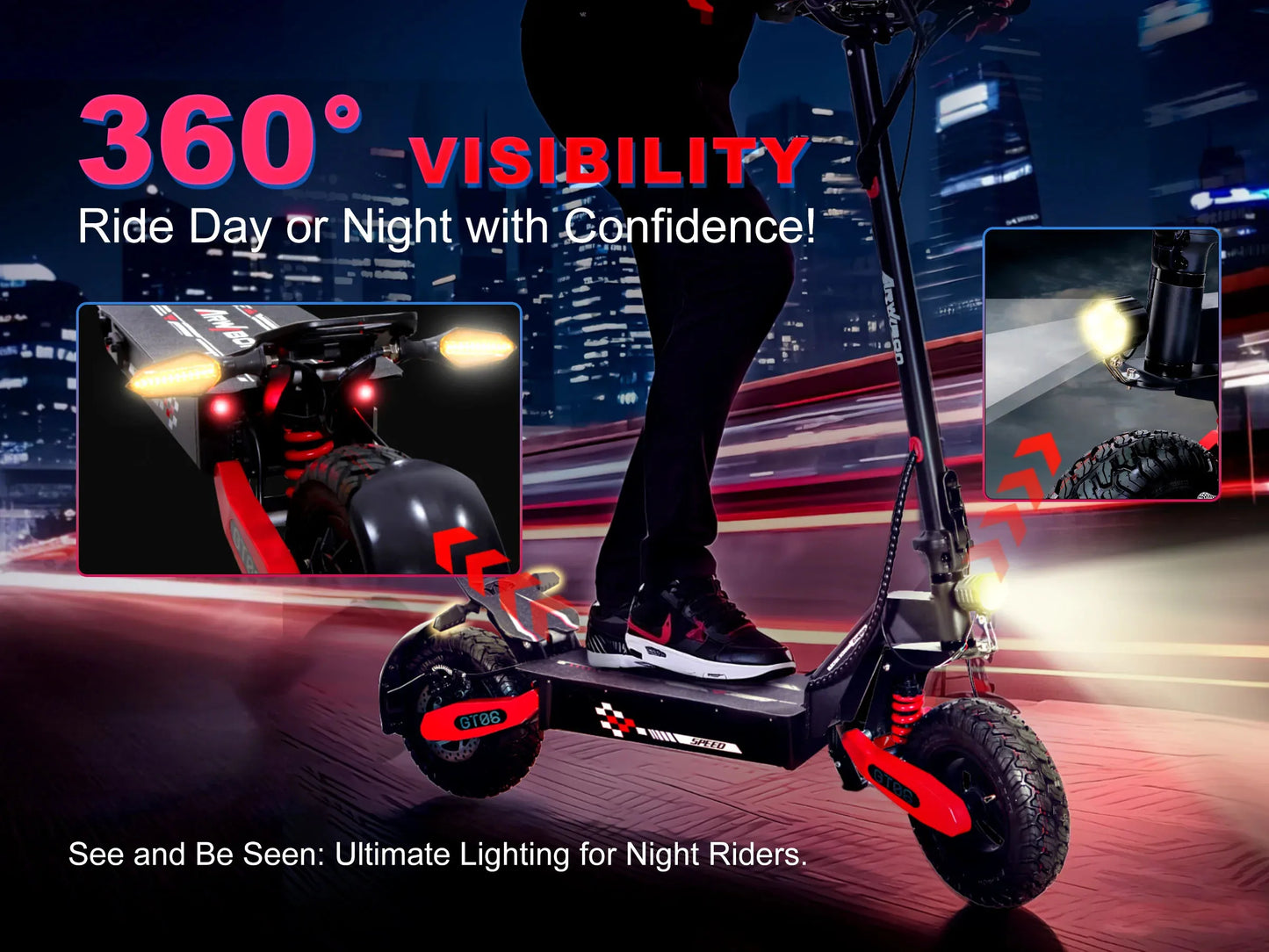 Arwibon GT06 1200W Foldable Escooter For Adults 25MPH