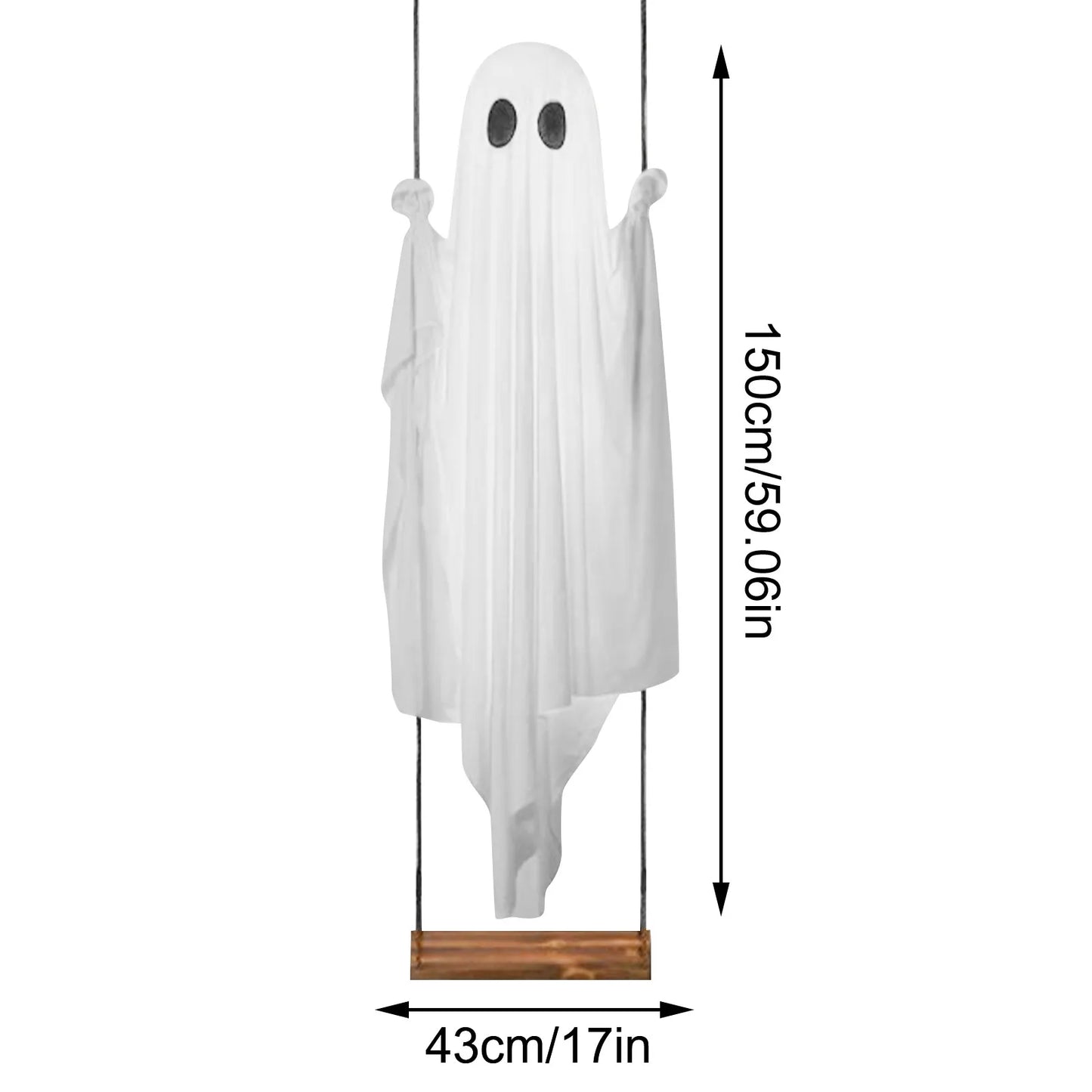 Halloween Hanging Swing 5ft With String Lights Decoration
