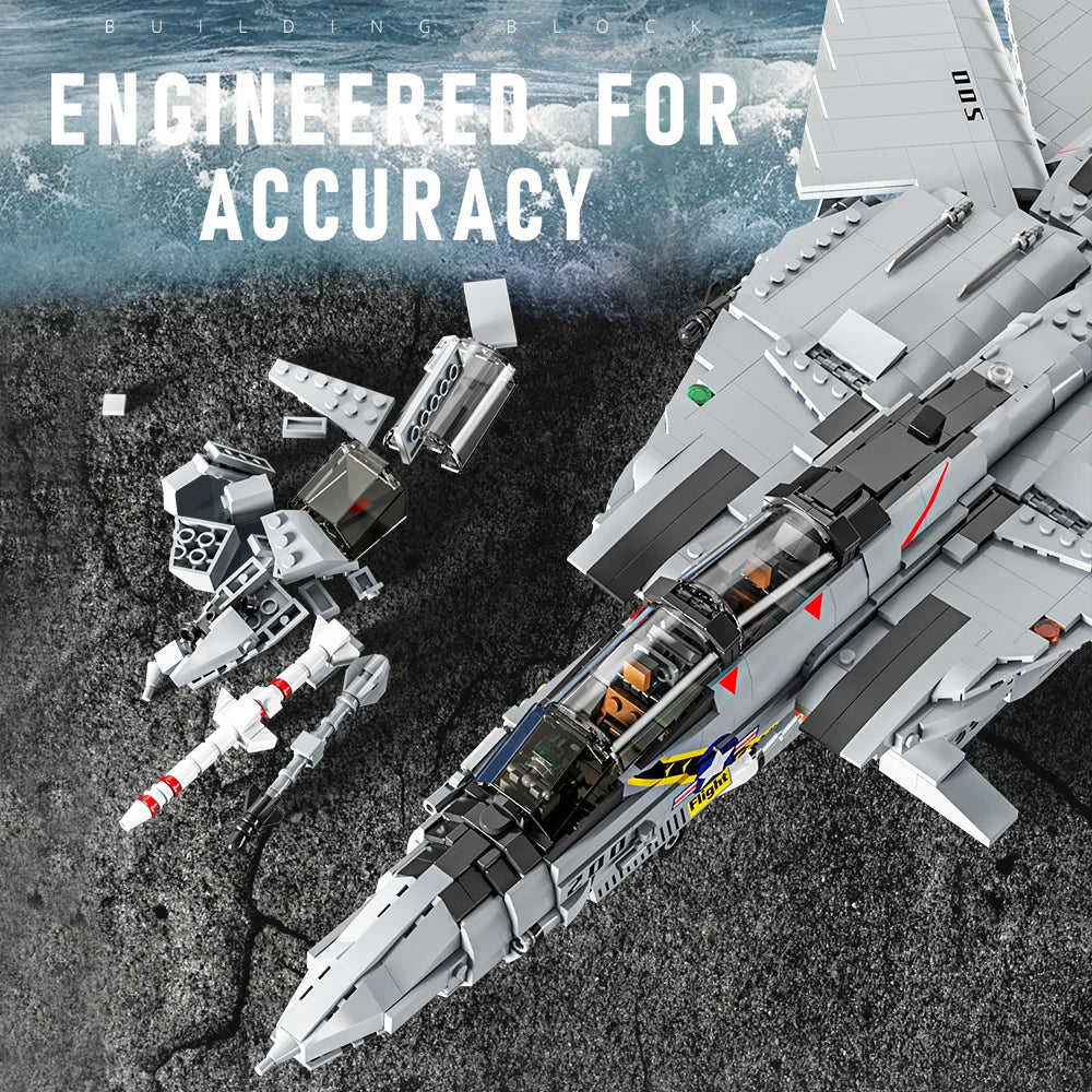 F14 Tomcat Two Seat Carrier Based Fighter Building Block Kit M8021