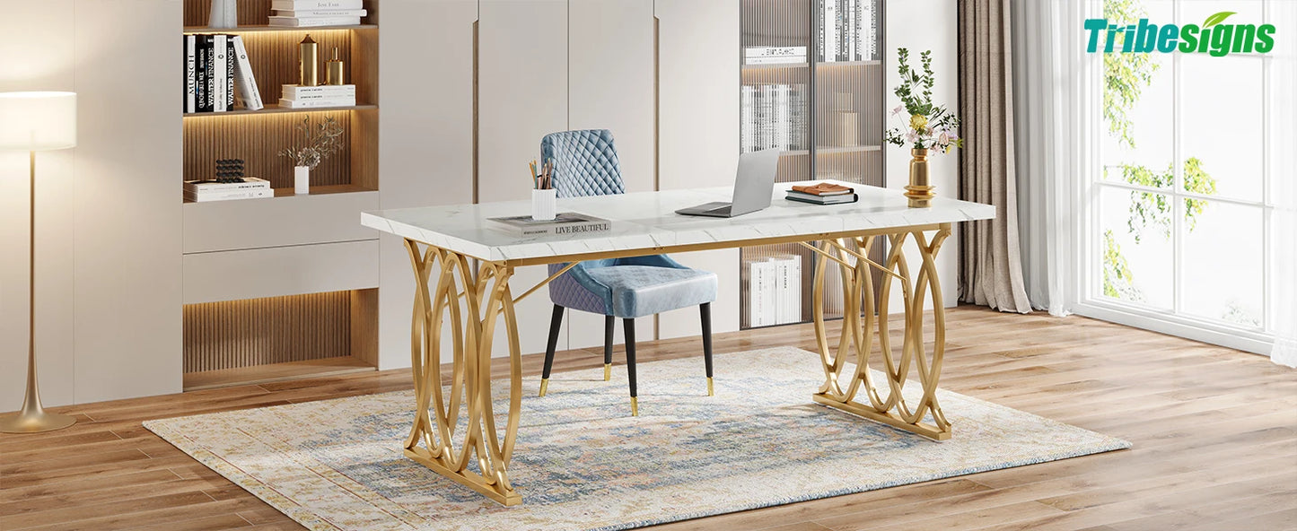 Tribesigns Office Desk 70.9 Inch Wooden Computer Desk
