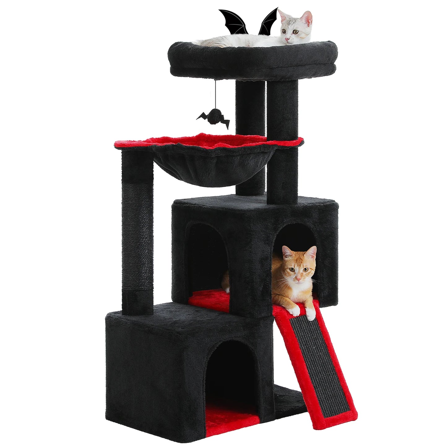 Large Indoor Cat Tree Tower With Four Levels And Two Condos