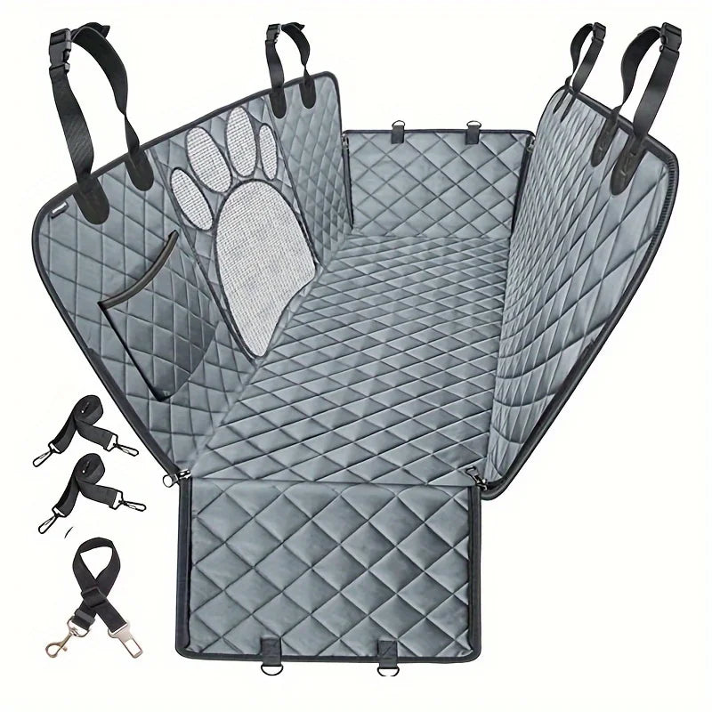 Dog Seat Cover Hammock Scratch Resistant Waterproof Anti Slip For Cars Rear Seat