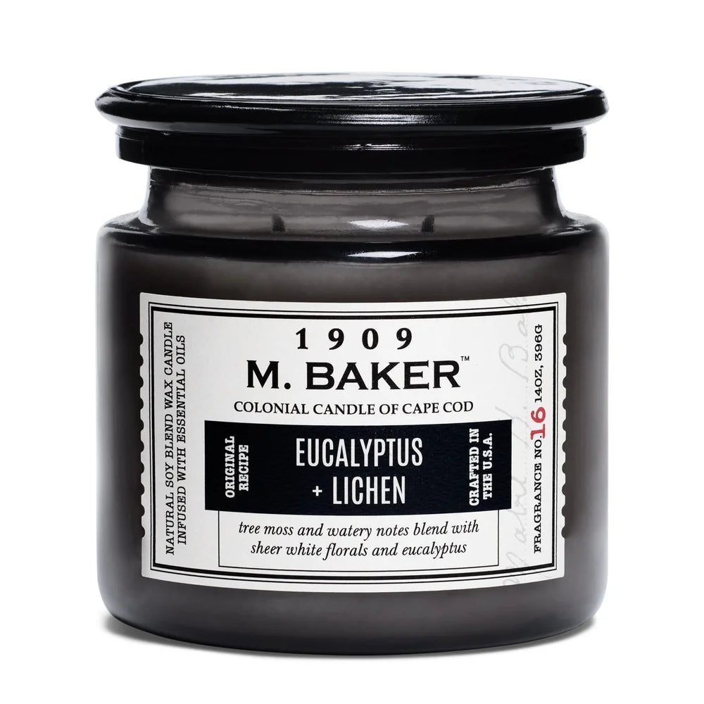 Eucalyptus Lichen Aromatherapy Candle With Soy Wax 2 Wicks 60 Hour Burn Time