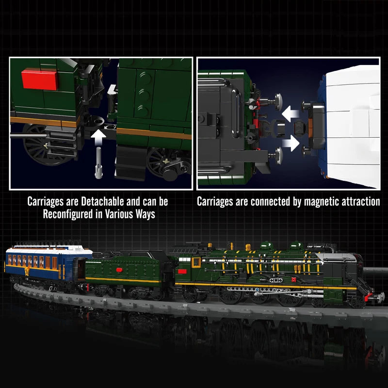 Mould King 12025 Motorized SNCF 231 Steam Locomotive Building Block Set