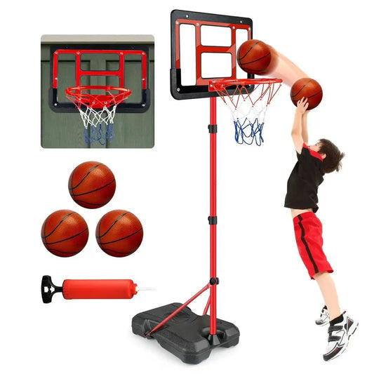 Kids Basketball Hoop Adjustable Height 3.5ft to 6.2ft Mini Hoop for Kids
