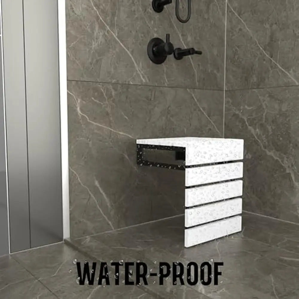 Teak Wood Wall Mounted Foldable Shower Seat 200Kg Capacity