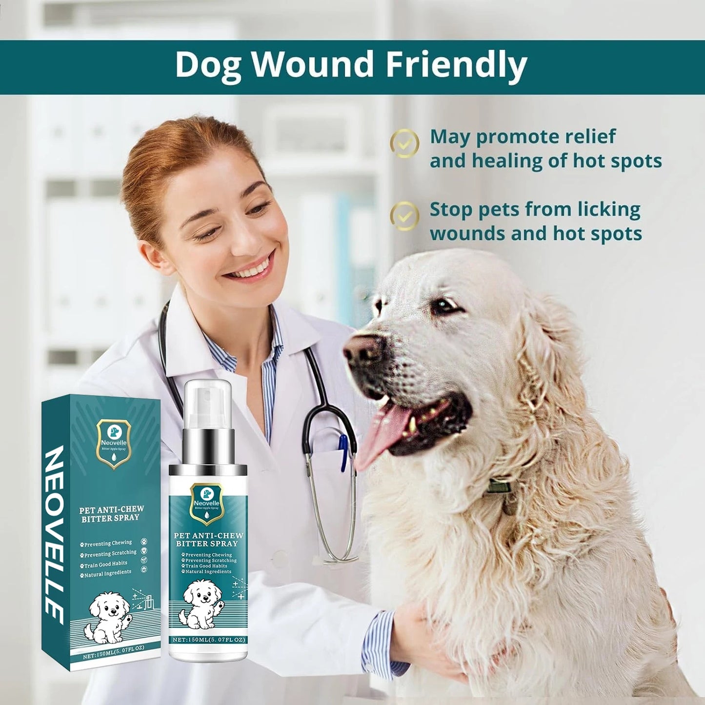 150ml No Chew Spray For Dogs No Alcohol Natural Bitter Deterrent Spray