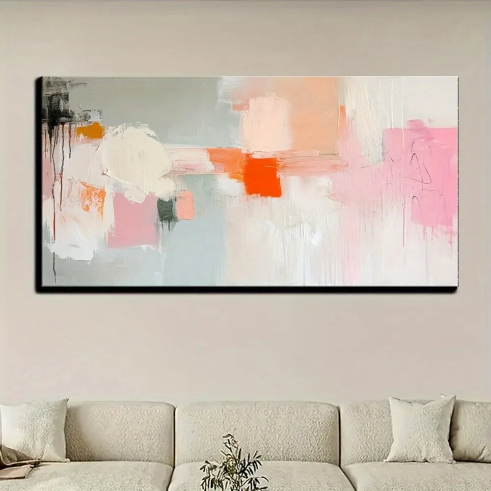 Abstract Canvas Wall Art Modern Painting With 1.5 Inch Pine Wood Frame