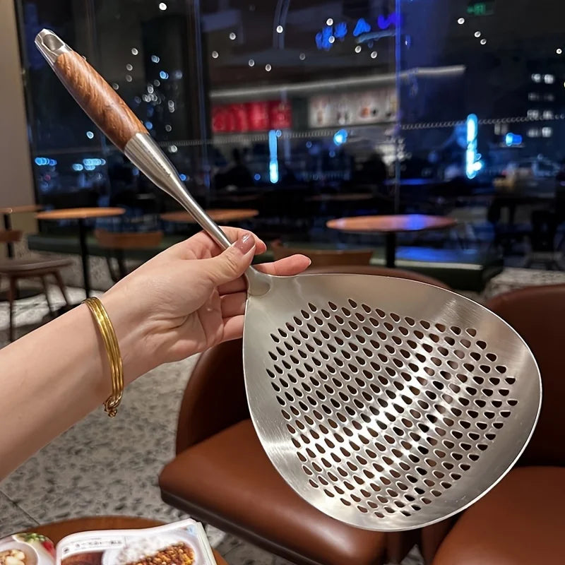 Stainless Steel Skimmer With Large Slotted Spoon For Frying