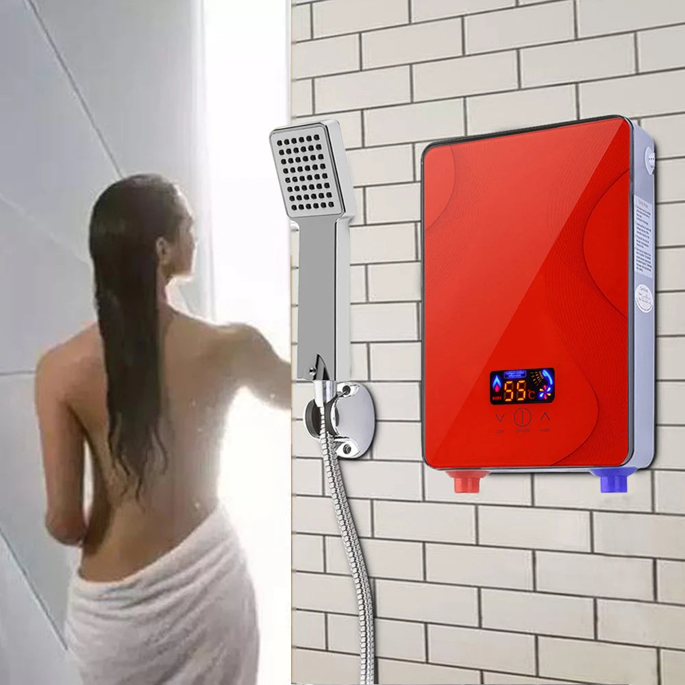 Mini Instant Electric Water Heater Tankless Shower Kit 220V