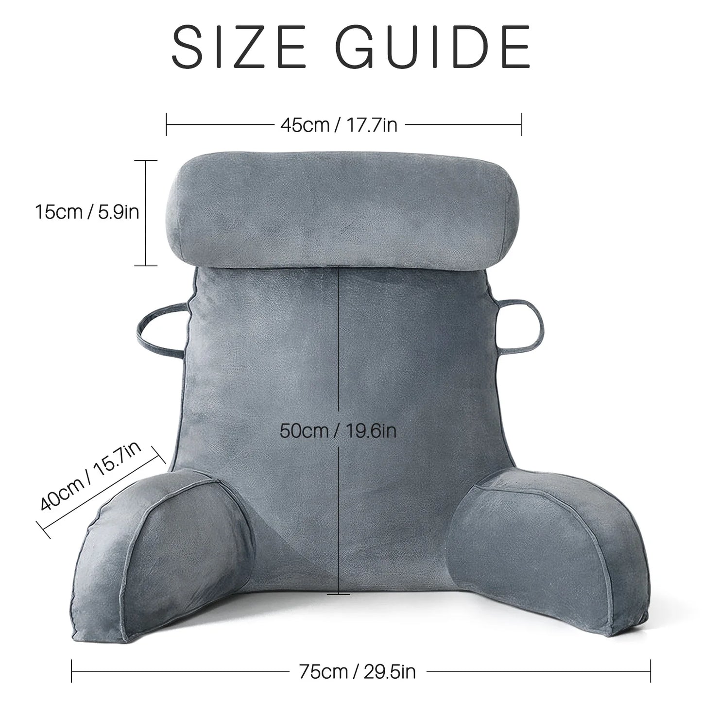 Headboard Pillow Triangle Cushion Large Bolster Backrest Support Wedge Sleeping Pillow for Bed
