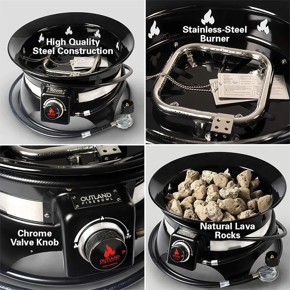 Premium Auto Ignition Smokeless Propane Fire Pit Portable