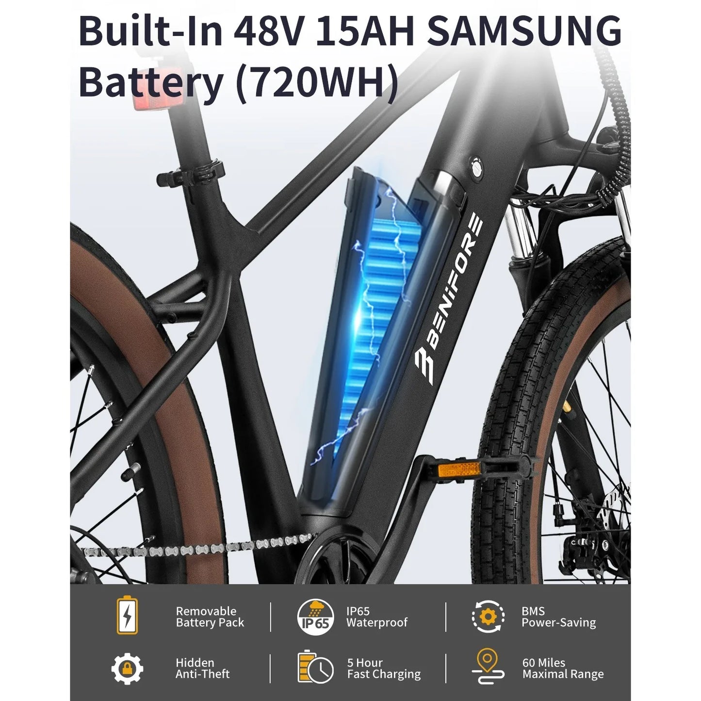 Luckeep C26 Adult E Bike 750W 48V 15Ah Removable Battery
