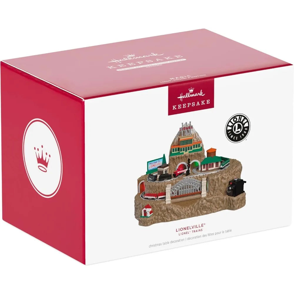 Lionelville Christmas Train Set With Light Sound Motion For Tabletop Decoration