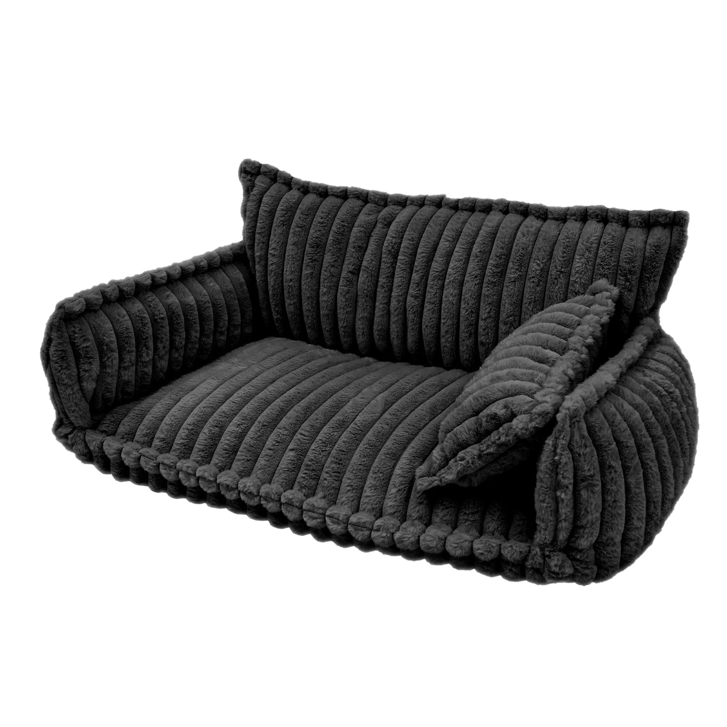 Pet Couch With Removable Washable Cover Calming Plush Bed For Cats And Dogs