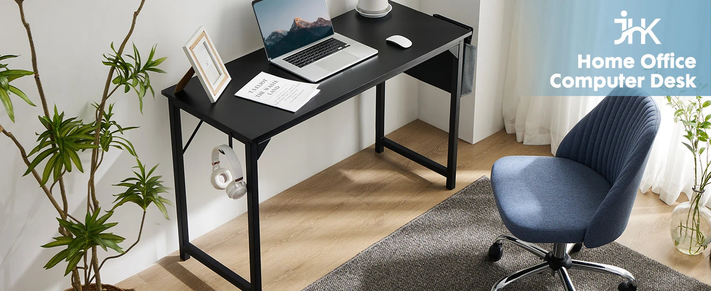 JHK Computer Desk Study Table Modern Compact With Side Bag