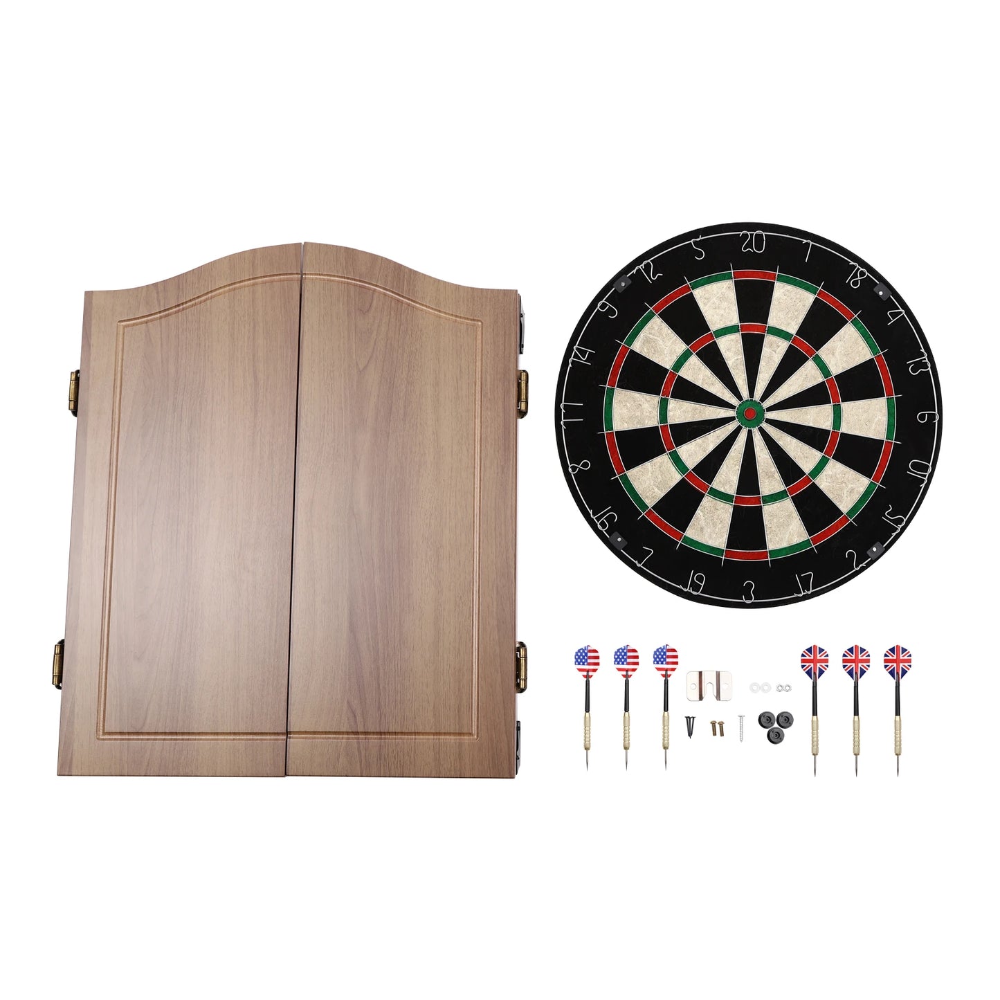 Premium Wall Mounted Dartboard Set With Cabinet Home Office