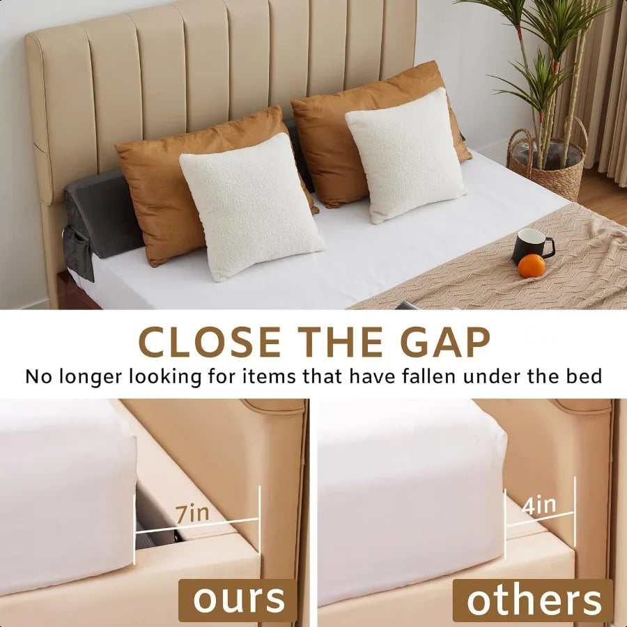 King Wedge Pillow Headboard 76x10x6 Bed Wedge Pillow Foam Headboard Pillow Bed Gap Filler