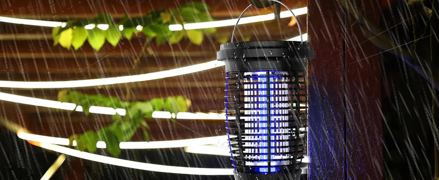 Solar Bug Zapper 2 In 1 Mosquito Killer Lamp Indoor Outdoor 4500V Solar Powered Rechargeable Fly Trap