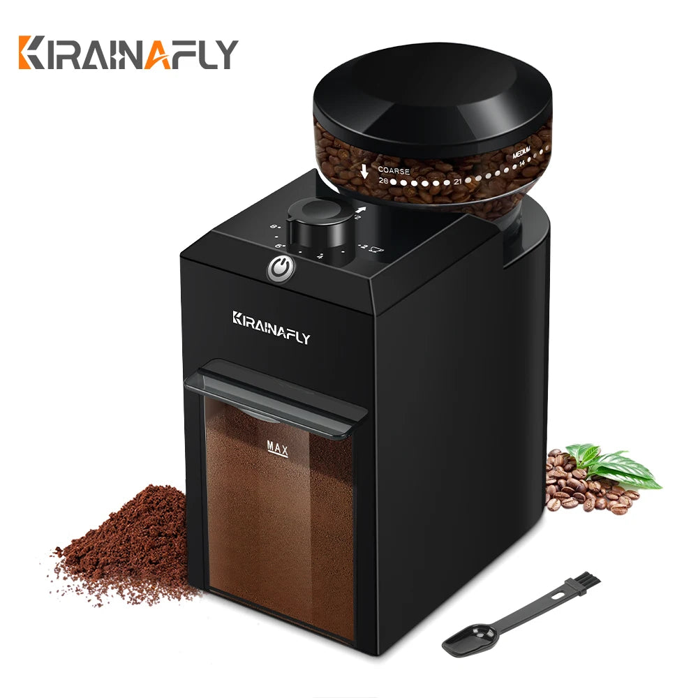 Electric Burr Mill Coffee Grinder Automatic Coffee Bean Grinding with 28 Grind Settings for Espresso French Press Drip 2 to 12 Cup