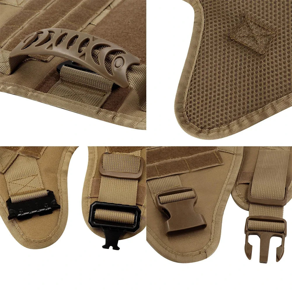 Military Large Dog Harness Tactical Training Vest For German Shepherd Malinois