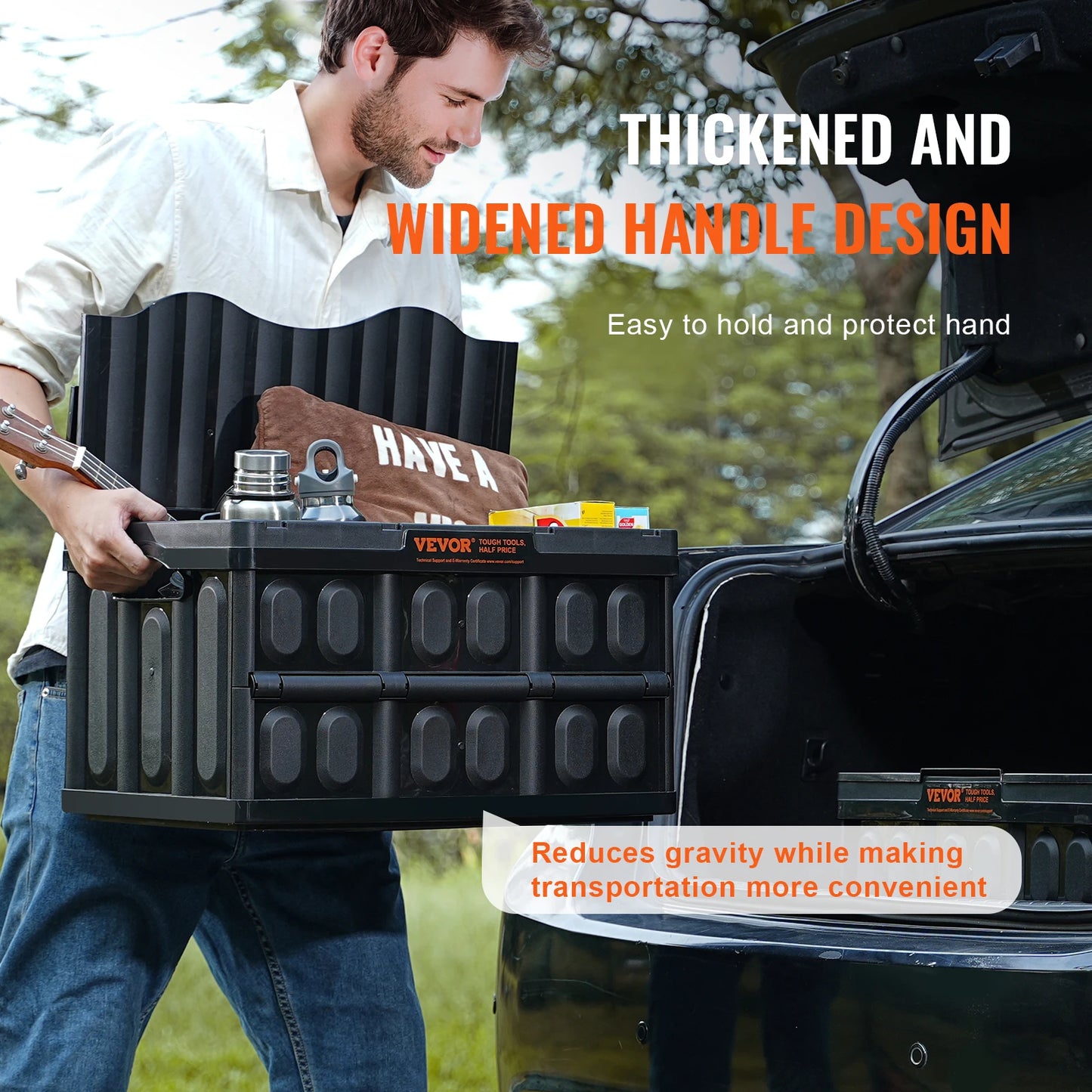 Set Of 3 Collapsible Storage Bins 45L 65L Stackable With Lids For Garage