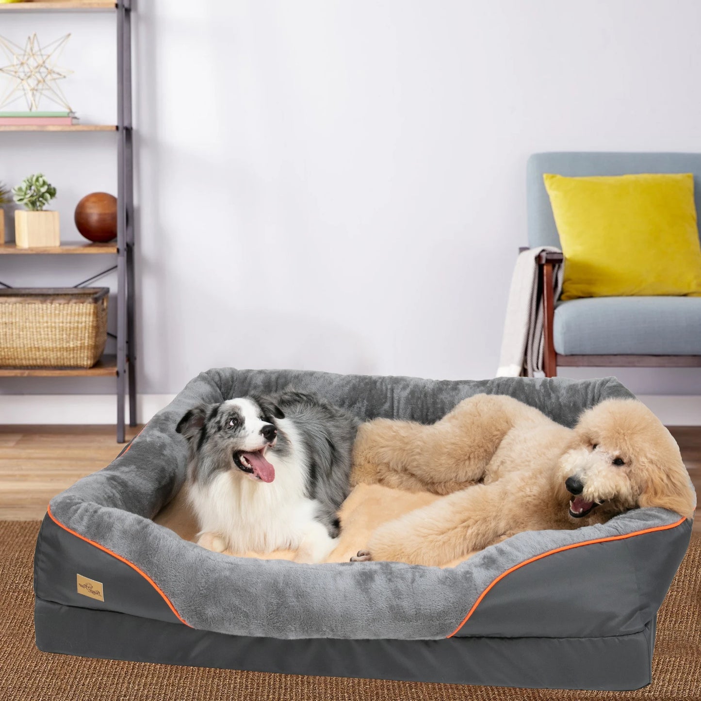 Large Dog Bed Soft Fleece Anti Allergy Warm Waterproof Removable Washable Cover