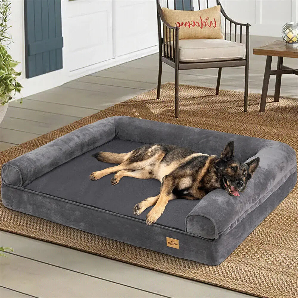 XXXL Calming Orthopedic Memory Foam Dog Bed With Waterproof Removable Cover