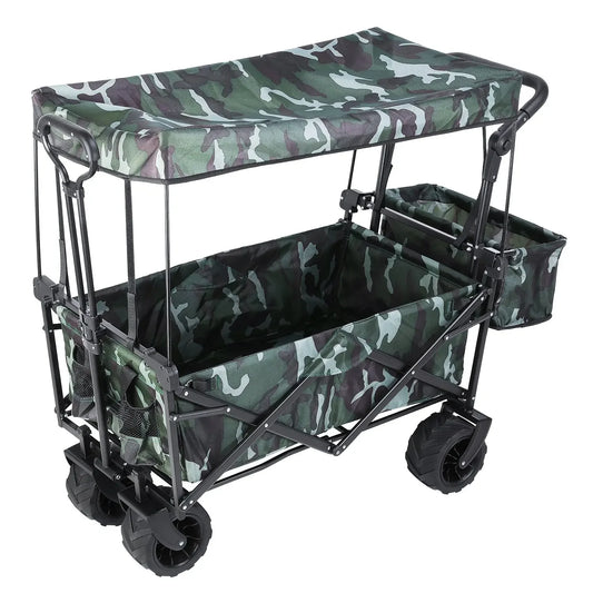 262L Collapsible Garden Cart With Removable Canopy 115Kg