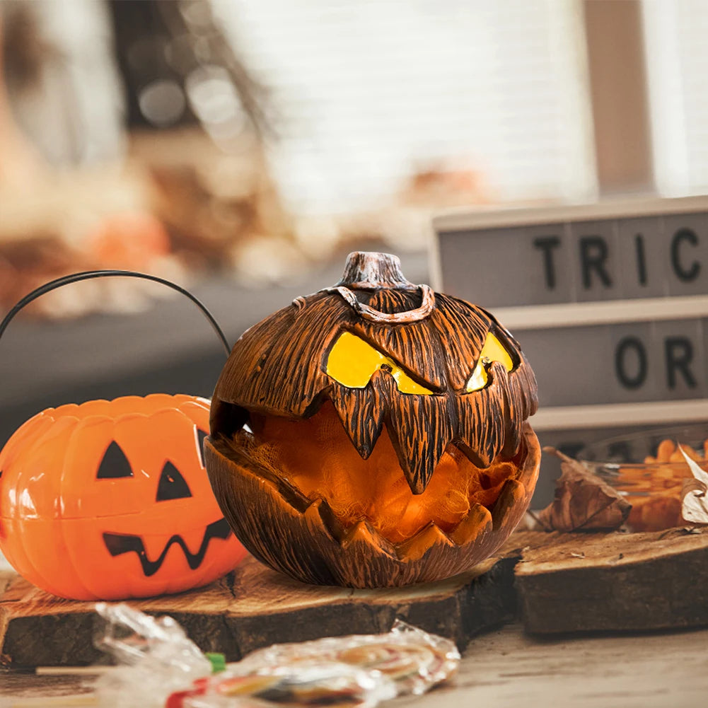 2023 New Spirit Halloween Gourdo Animatronic Pumpkin Head with Rising and Falling Action and Terrifying Sounds for Halloween Decor