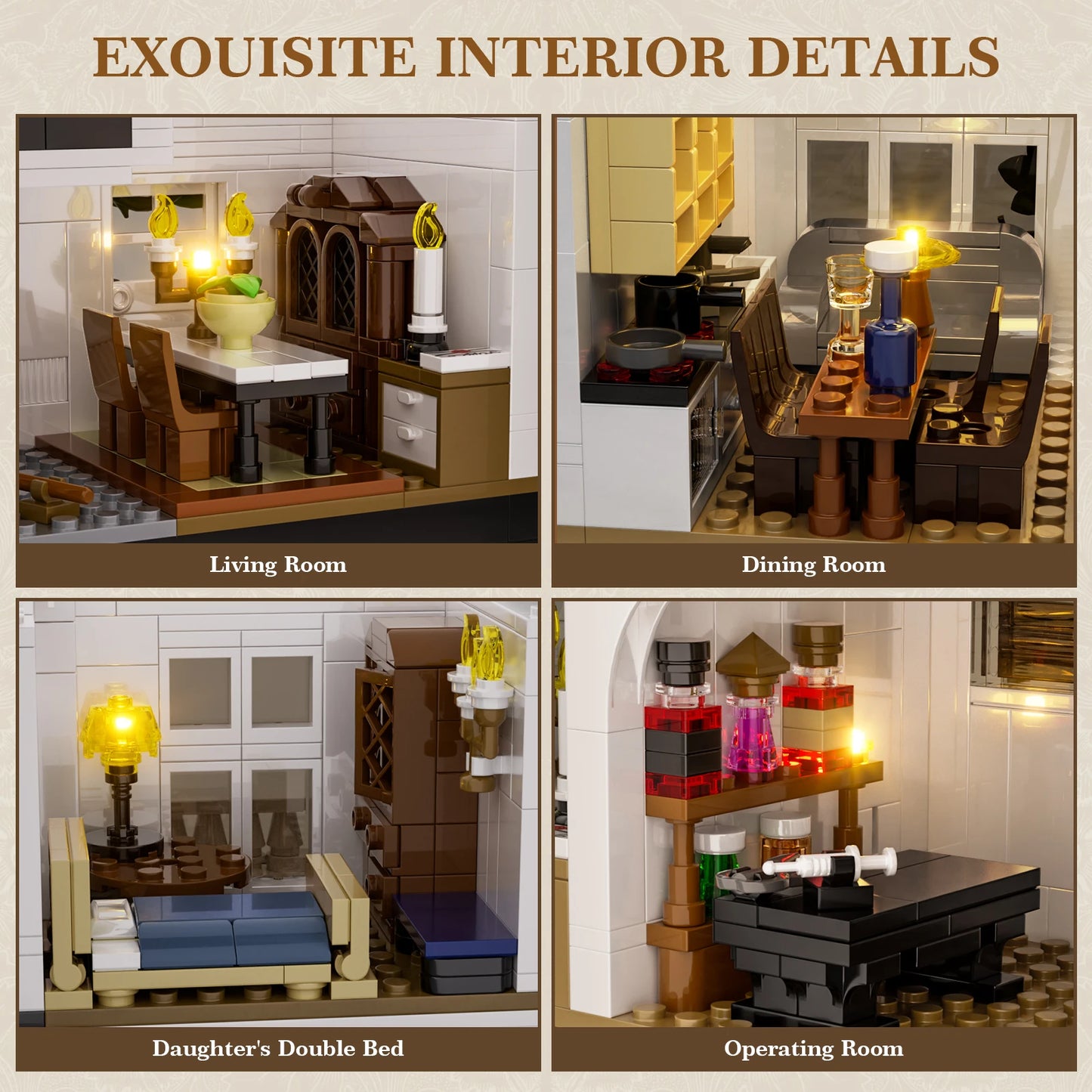 1877 Pieces Magic House Blocks Set Owens House Building Set For Adults