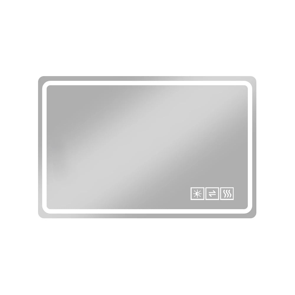 48 By 32 Inch LED Bathroom Mirror Anti Fog Vanity Wall Mount